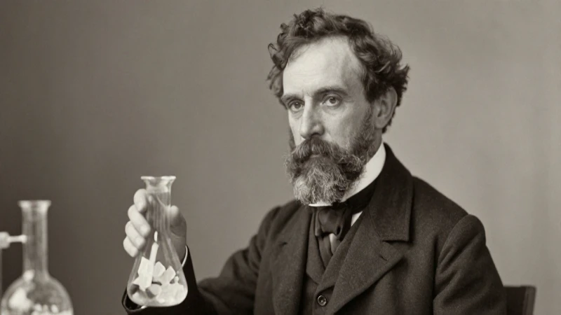 Retrato antiguo de Wöhler con cristales