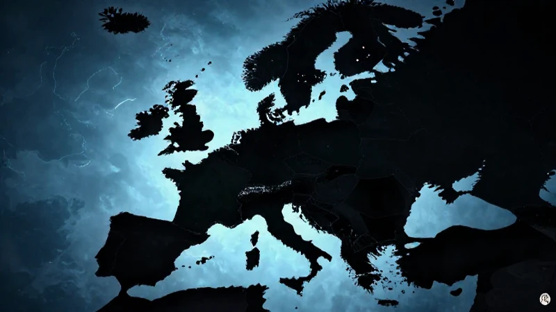 Mapa de las Potencias del Eje, iluminación cinematográfica
