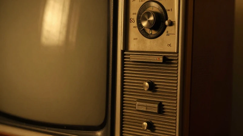 Cuáles son los hitos en la evolución de la televisión en México 6 Televisor antiguo con luz cálida cinematográfica