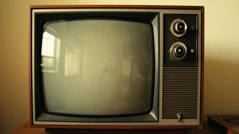 Televisión antigua, cálida nostalgia granulada