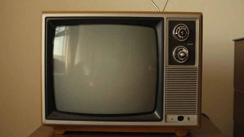 Televisor antiguo con luz cálida suave