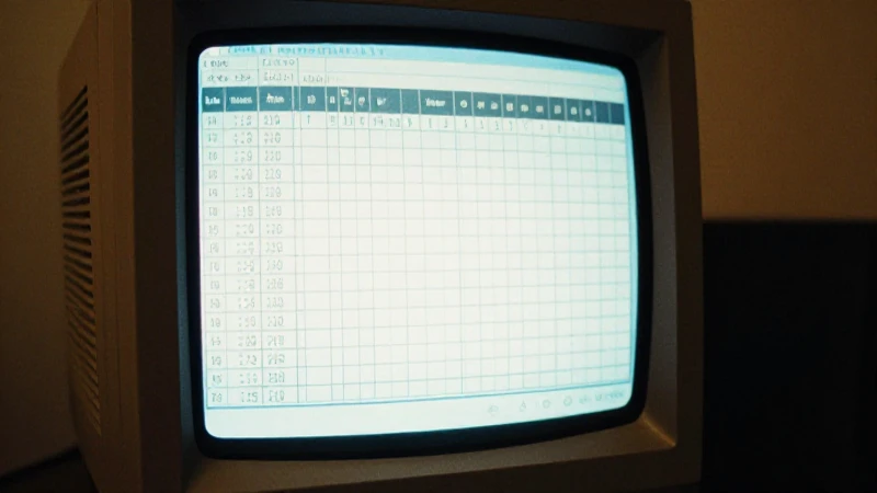 Cuáles son los hitos clave en la evolución de hojas de cálculo 3 Pantalla vintage mostrando hojas de cálculo cálidas