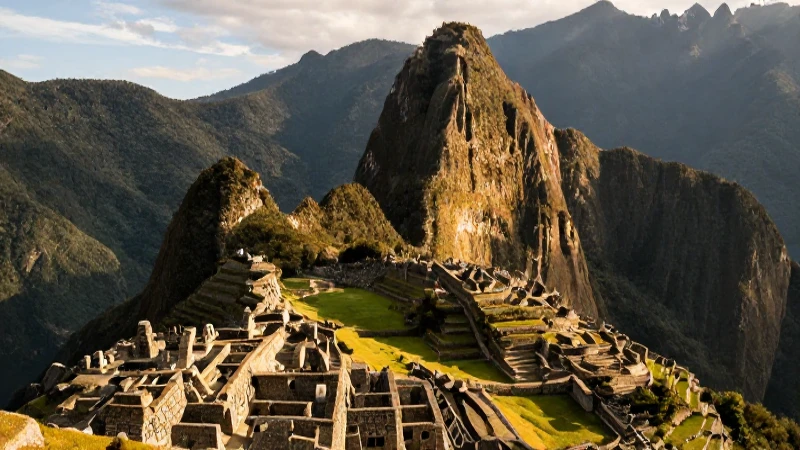 Realismo dorado retrata al Inca en Machu Picchu
