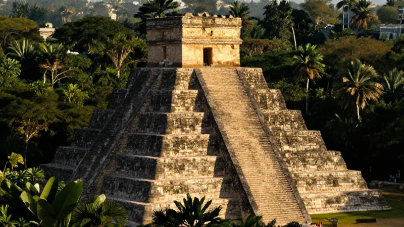 Línea del tiempo de los horizontes culturales en Mesoamérica 3 Pirámide Maya al atardecer, documentalmente bellísima