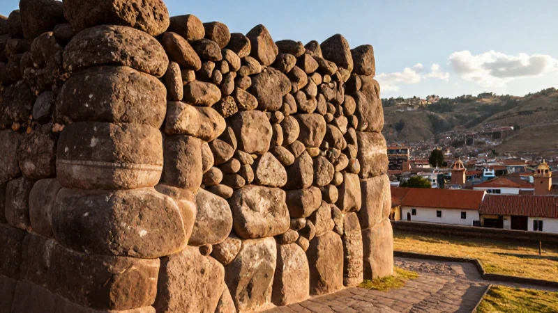 Línea del tiempo de los incas: Historia del Tahuantinsuyo 3 Piedra incaica, dorada, en panorámica cusqueña