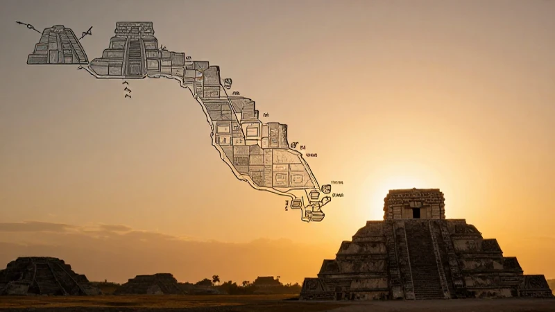 Ruinas antiguas bajo un cálido atardecer
