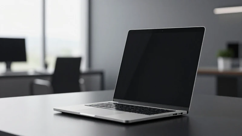 Laptop moderna con iluminación cinematográfica