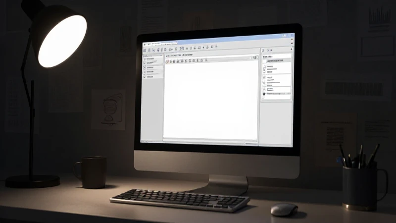Estudio cinematográfico con Office 2003 e iluminación suave