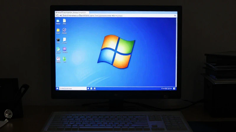 Cuáles son los hitos clave en la evolución de Windows 4 Ordenador antiguo con luz tenue e interfaz sencilla