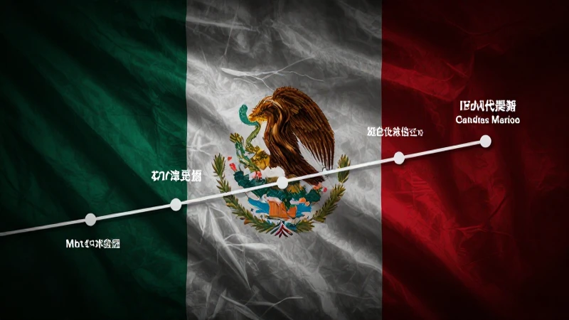 Línea temporal mexicana con iluminación dramática