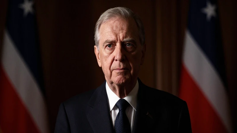 Retrato presidencial con bandera y luz dramática