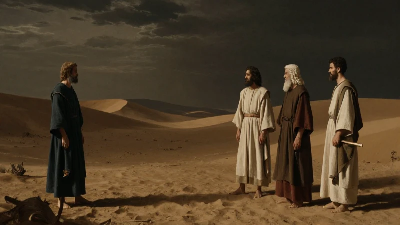 Cuáles son los eventos clave en el Antiguo Testamento 5 Padres bíblicos en desierto con gran luz