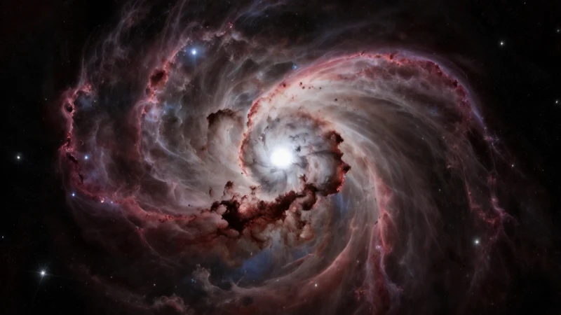 Línea del tiempo del Big Bang: Eventos Clave en el Universo 4 Nebulosa cósmica con iluminación dramática y estilo pictórico