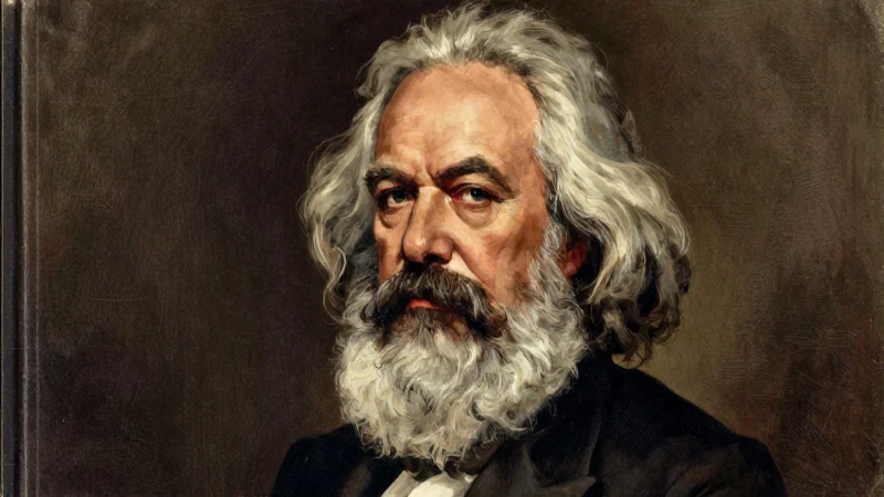 Portada antigua con retrato dramático de Marx