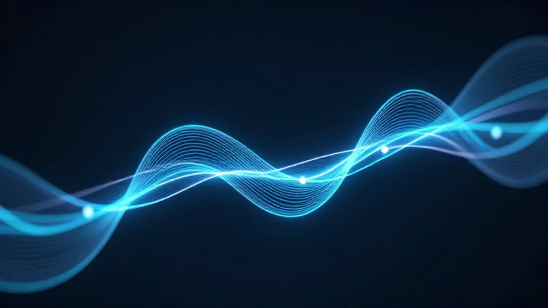 Línea temporal futurista con luces digitales