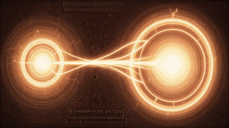 Ilustración científica vintage con campos electromagnéticos brillantes