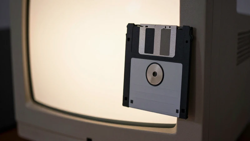 Línea del tiempo sobre la evolución del hardware 4 Monitor antiguo con luz cálida y enfoque suave