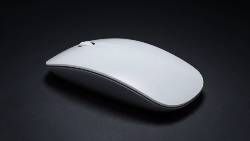 La Historia del Mouse: Línea de Tiempo desde su Invención 7 Ratón Apple elegante con iluminación cinematográfica