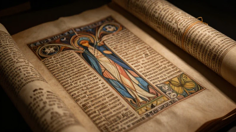 Existe una línea del tiempo en la Biblia sobre su historia 8 Iluminación dramática resalta manuscritos antiguos art nouveau