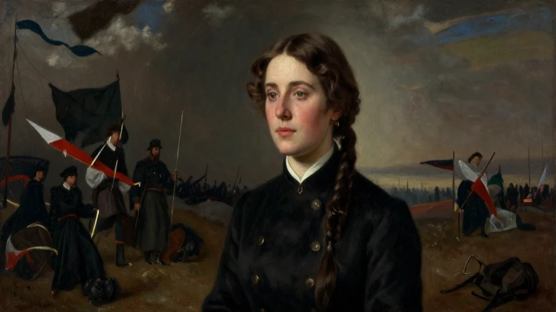 Retrato de Florence Nightingale, batalla dramática al óleo
