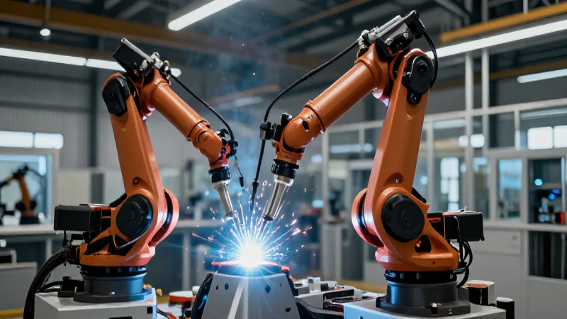 Cuál es la historia de la ingeniería industrial en México 3 Brazo robótico suelda en fábrica moderna