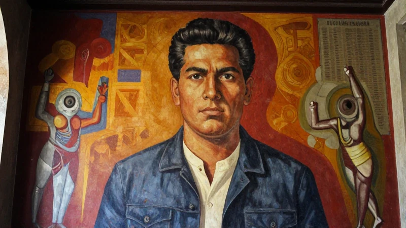 Rivera pintó un vibrante mural al fresco