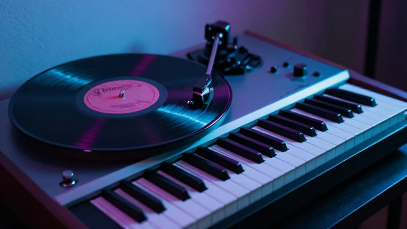 Ambiente retro con luces cinematográficas suaves