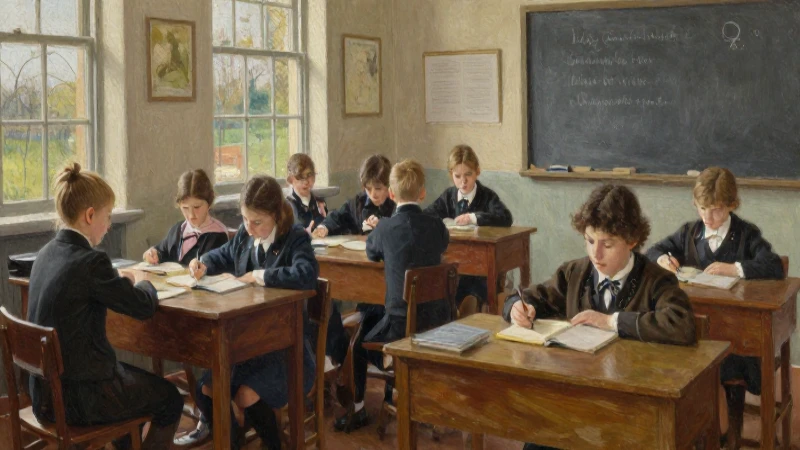 Cómo ha evolucionado la educación preescolar desde Froebel 4 Aula victoriana con niños a la luz suave