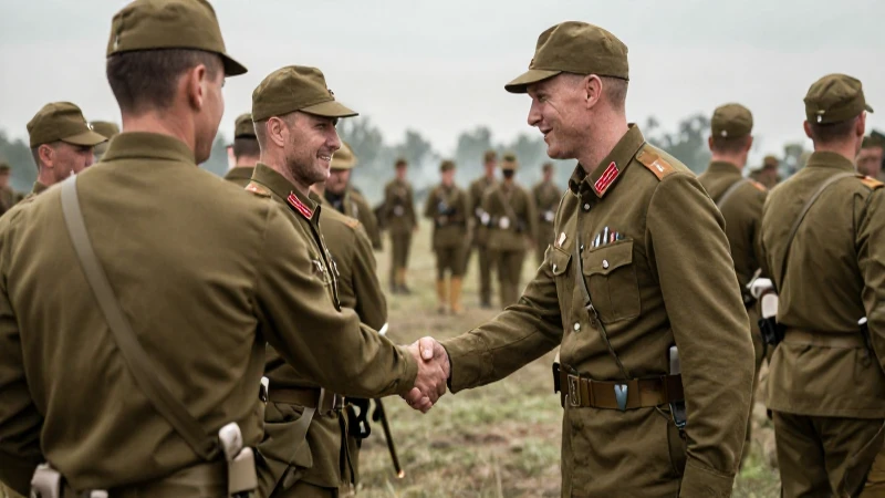 Línea de tiempo de la Primera Guerra Mundial: Eventos Clave 10 Soldados estrechan manos en el campo de batalla