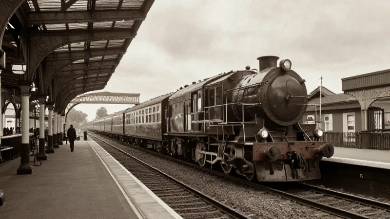 Cuáles son los hitos clave en la evolución del tren 4 Tren eléctrico antiguo, estación victoriana, luz dramática