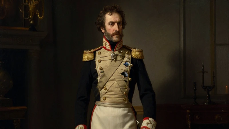 Napoleón III: retrato militar con claroscuro