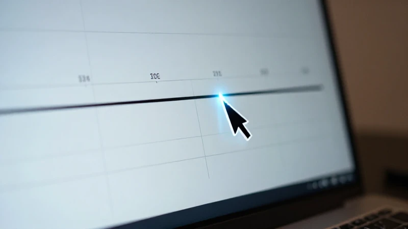 Gráfico temporal iluminado en pantalla de ordenador