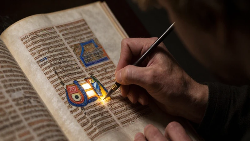 Literatura a través del tiempo: evolución y resumen esencial 3 Manuscrito iluminado, monje escribiendo con luz tenue