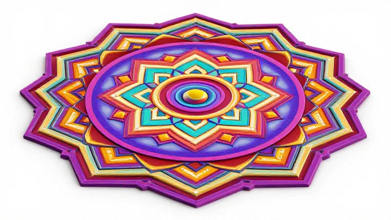 Mandala conceptual: guía paso a paso para crear tu mapa 8 Mandala vibrante con luz suave y cálida