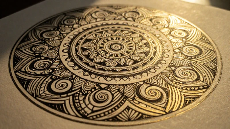 Mandala conceptual: guía paso a paso para crear tu mapa 3 Mandala dorada con patrones hipnóticos