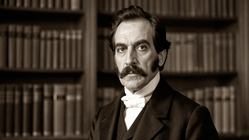 Retrato en sépia de González Prada, cálido y suave