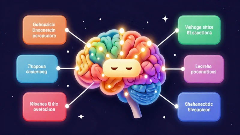Mapa mental vibrante con iluminación suave