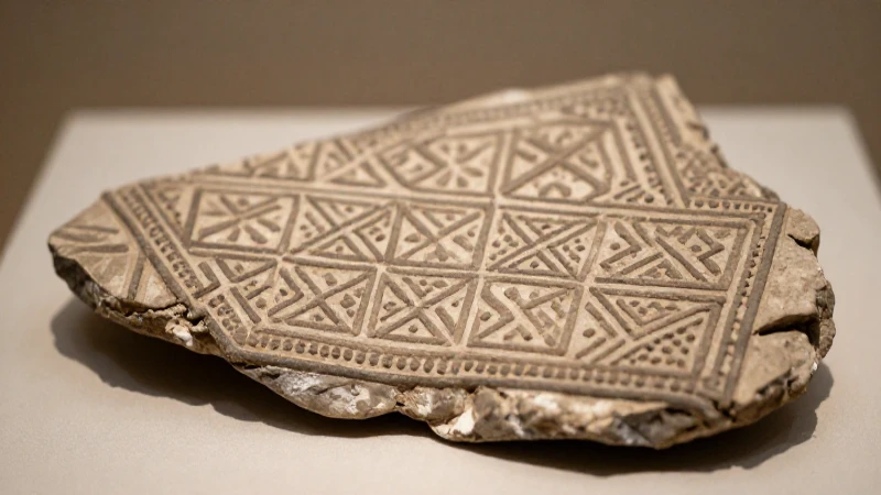 Fragmento textil wari con patrones geométricos finos