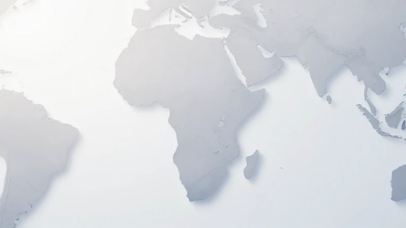 África abstracta con islas, luz etérea