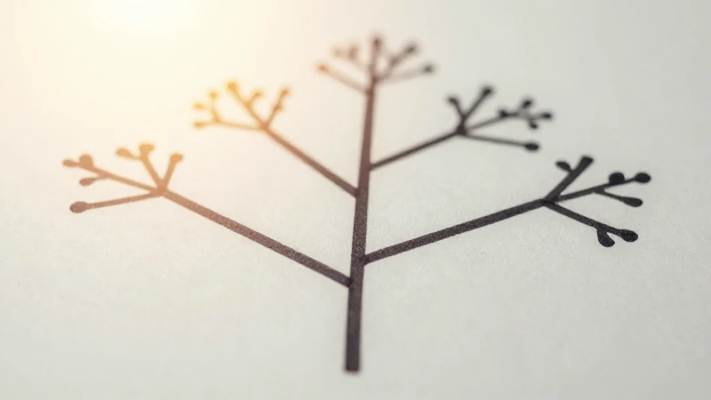 Árbol problemático entrelazado con suave luz cálida