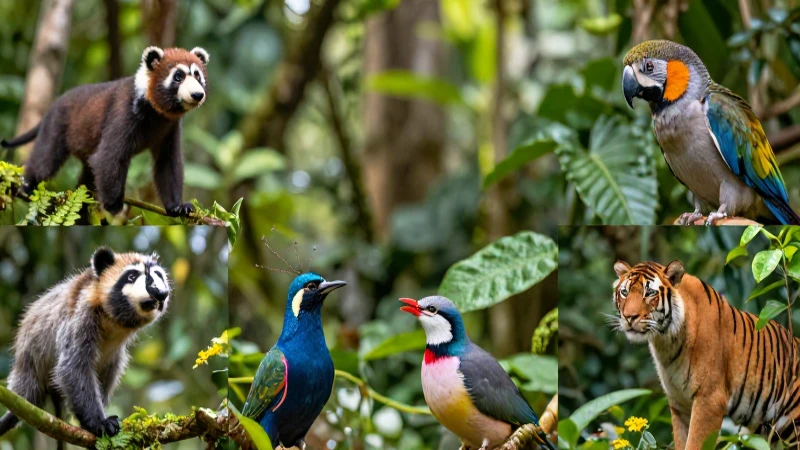 Mapa conceptual de la biodiversidad: ¡Guía completa y fácil! 6 Collage mexicano; vida silvestre, selva exuberante