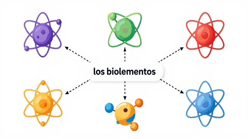 Bioelementos e átomos representados visualmente