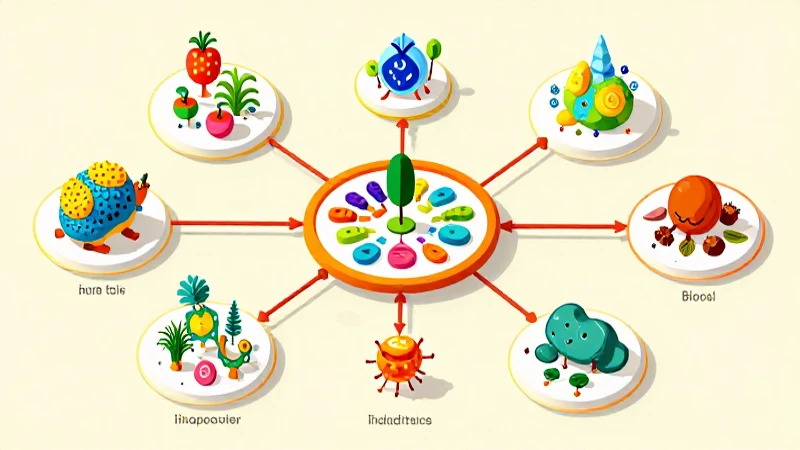 Mapa conceptual de biología: Guía paso a paso para entender 7 Mapa biológico vibrante, visualmente interconectado e isométrico
