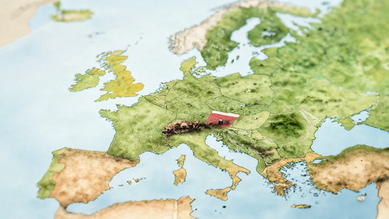 Mapa estilizado de Europa con España destacada