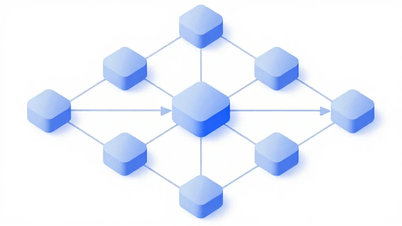 Diagrama isométrico con nodos interconectados