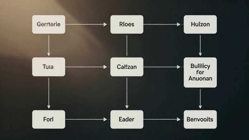 Diagrama visual con nodos interconectados