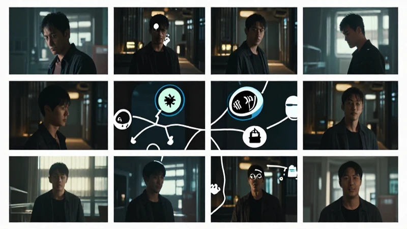 Collage visual con iluminación cinematográfica dinámica