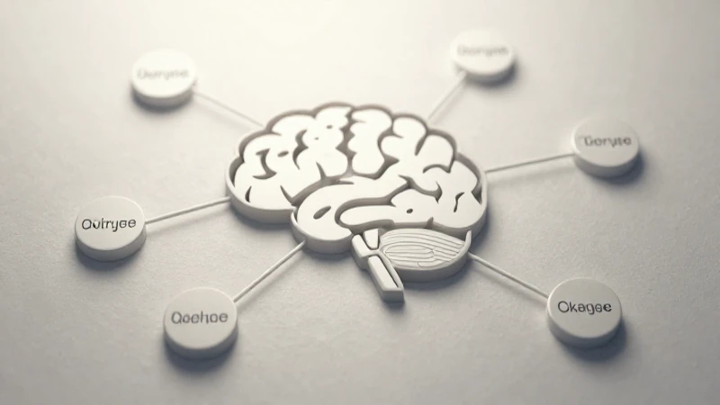 Diagrama cerebral, nodos interconectados, luz suave