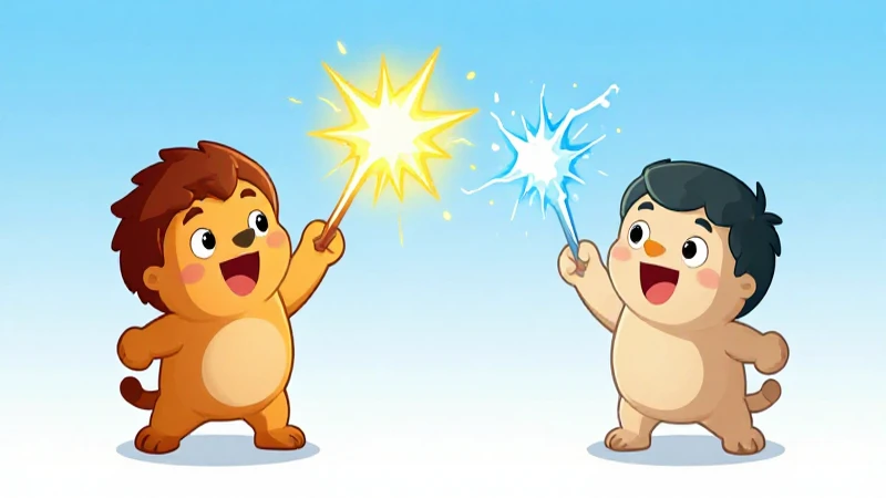 Ilustración alegre con chispas eléctricas brillantes