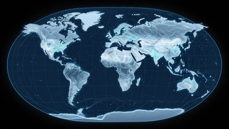 Mapa Conceptual de la Geografía: Nuevas Tendencias 2026 4 Mapa futurista con iluminación suave e isométrico